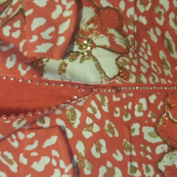 Just B Womens short sleeve zip up sweater. Size M color pinkish... - Picture 4 of 6